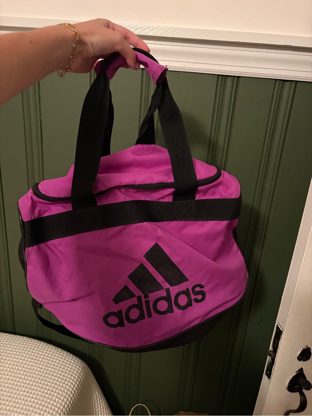 adidas Pink and Black Women's Travel Duffel Bag